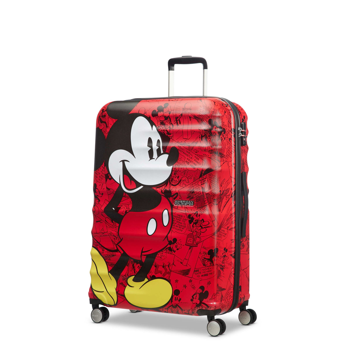 American Tourister Disney Wavebreaker Spinner Large in the color Mickey Comics Red.