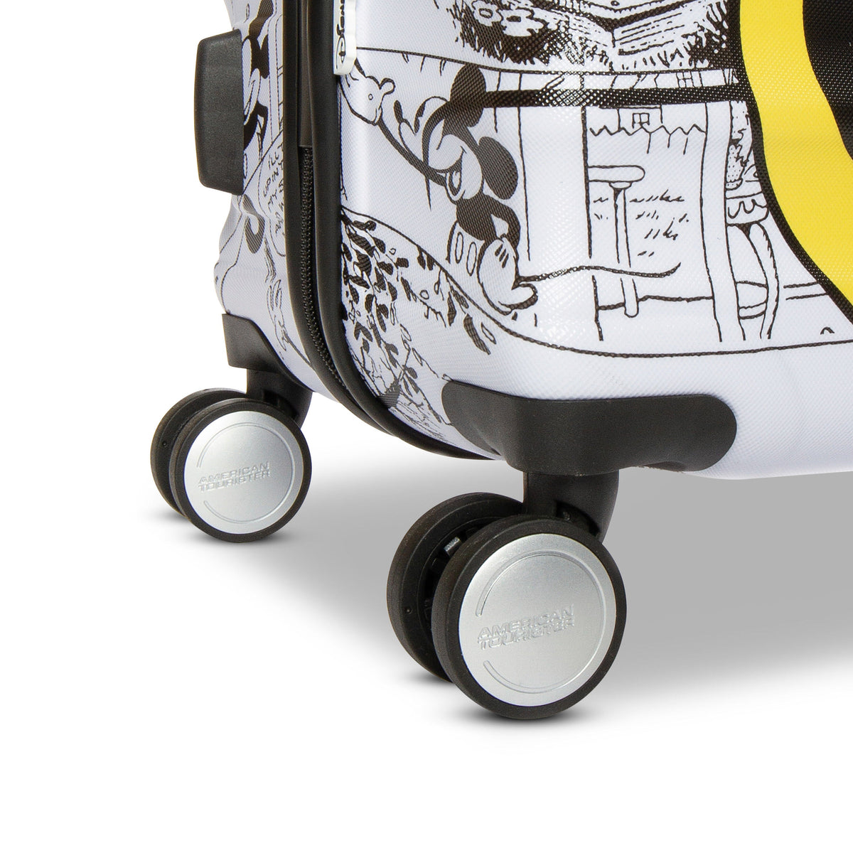 American Tourister Disney Wavebreaker Spinner Large in the color Minnie Comics White.