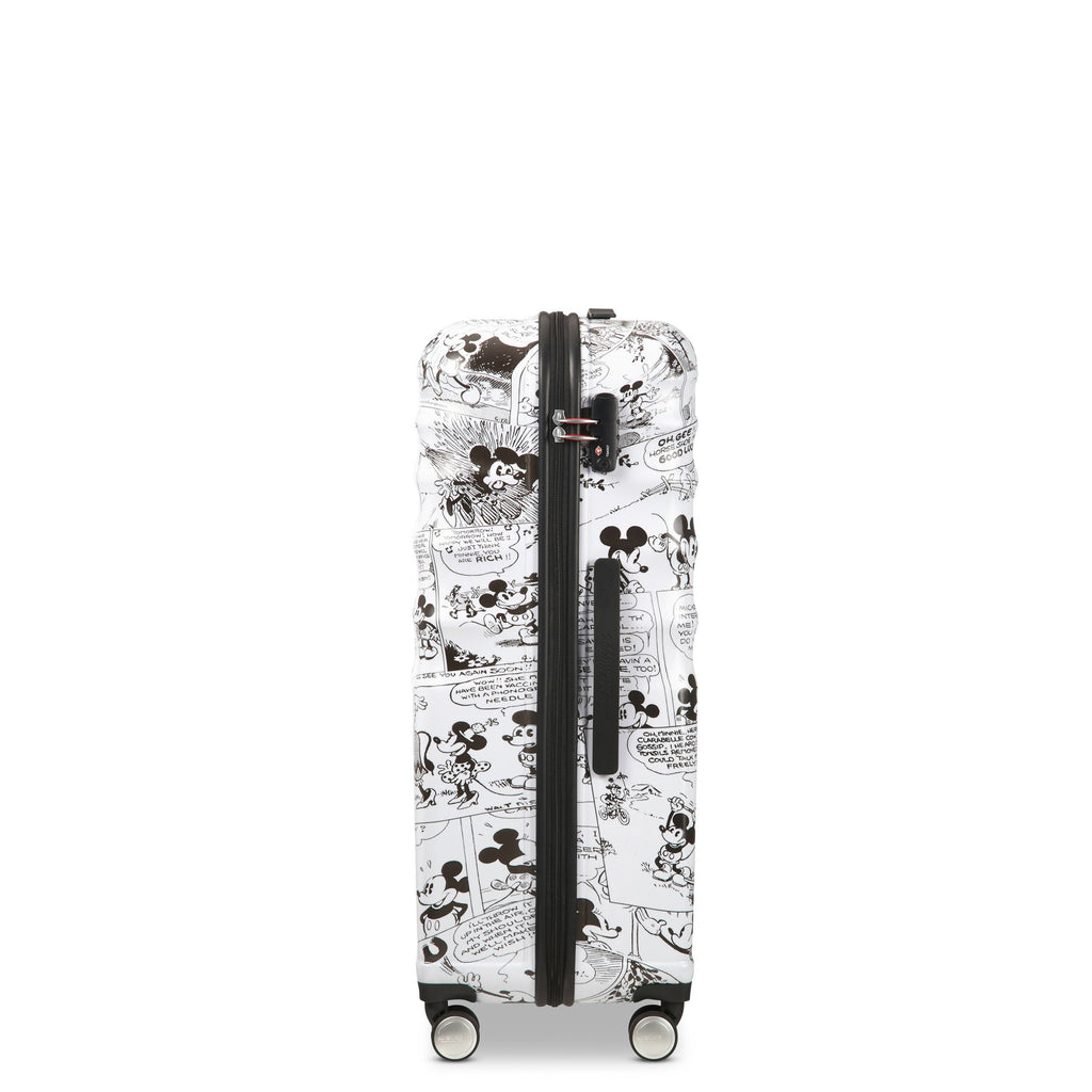 American Tourister Disney Wavebreaker Spinner Large in the color Minnie Comics White.