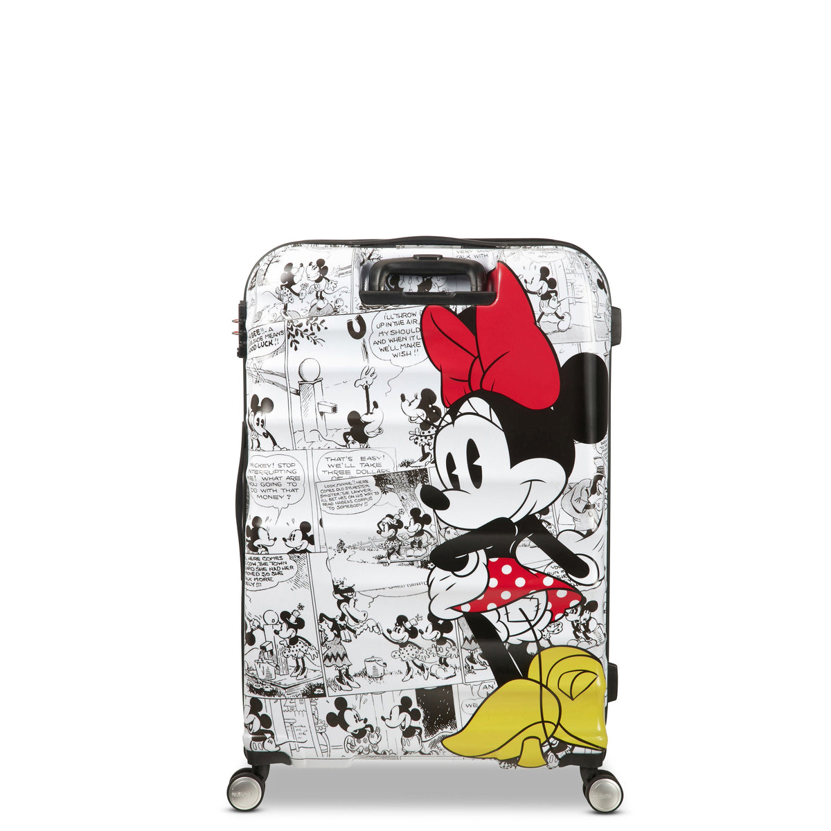 American Tourister Disney Wavebreaker Spinner Large in the color Minnie Comics White.