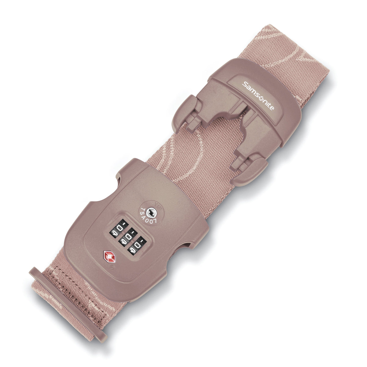 Samsonite Accessories 3 Dial Travel Sentry Combination Luggage Strap in the color Dusty Rose.