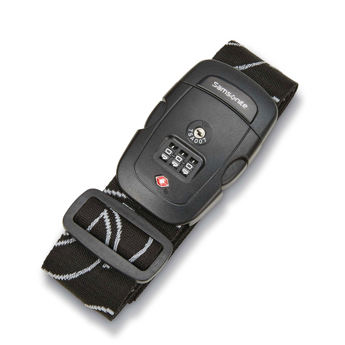 Samsonite Accessories 3 Dial Travel Sentry Combination Luggage Strap in the color Black.