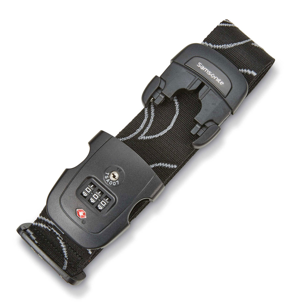 Samsonite Accessories 3 Dial Travel Sentry Combination Luggage Strap in the color Black.