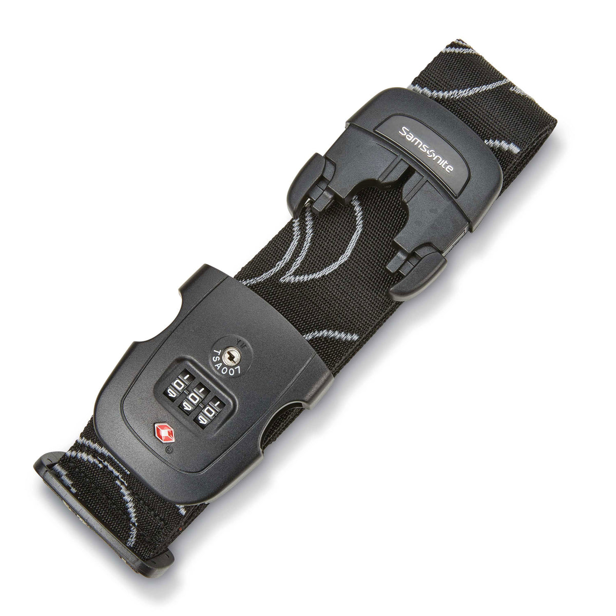 Samsonite Accessories 3 Dial Travel Sentry Combination Luggage Strap in the color Black.