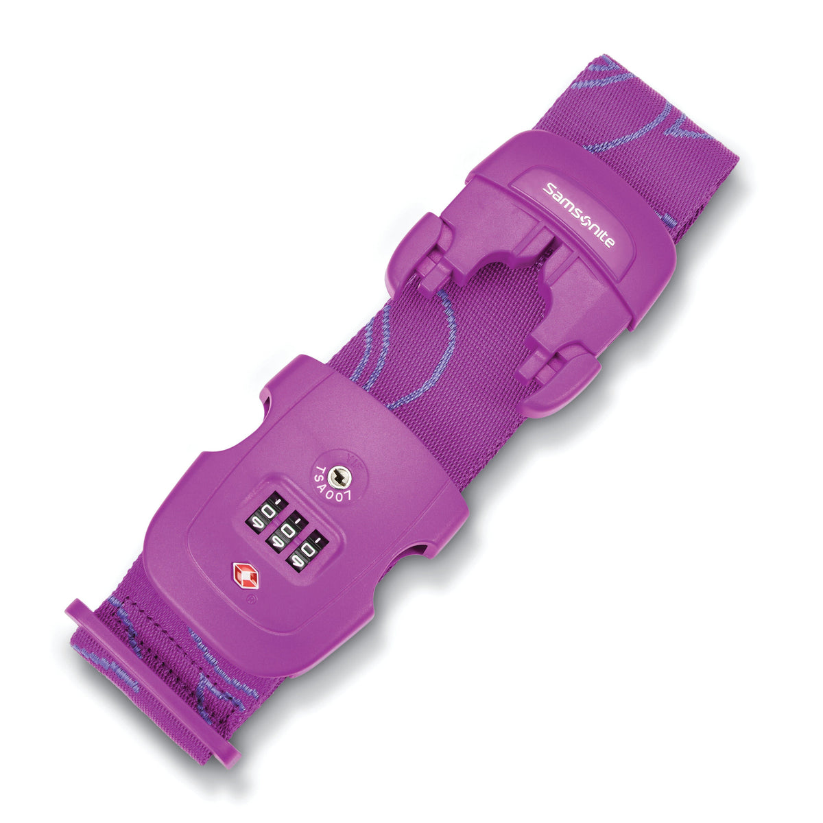 Samsonite Accessories 3 Dial Travel Sentry Combination Luggage Strap in the color Ultraviolet.