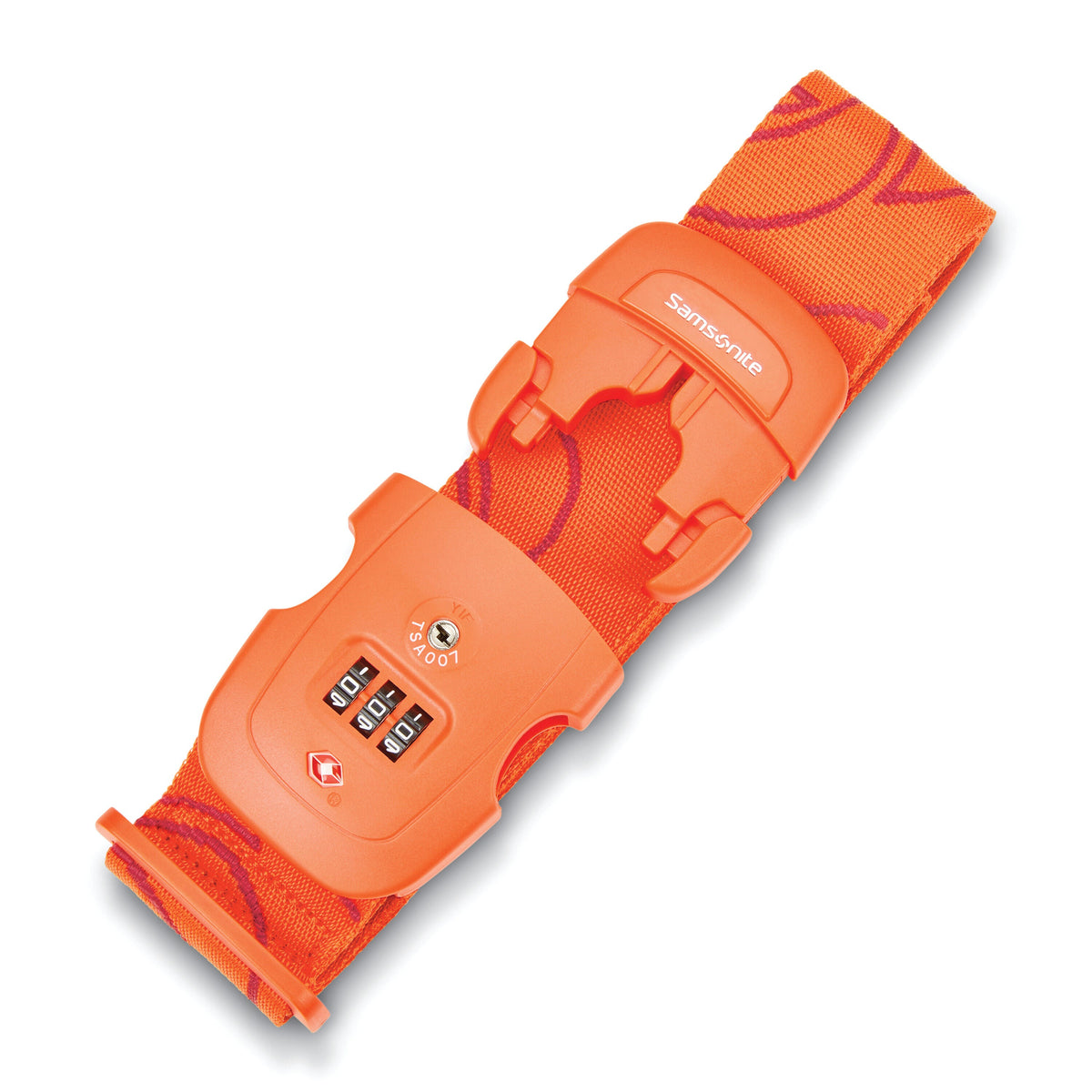 Samsonite Accessories 3 Dial Travel Sentry Combination Luggage Strap in the color Orange Tiger.