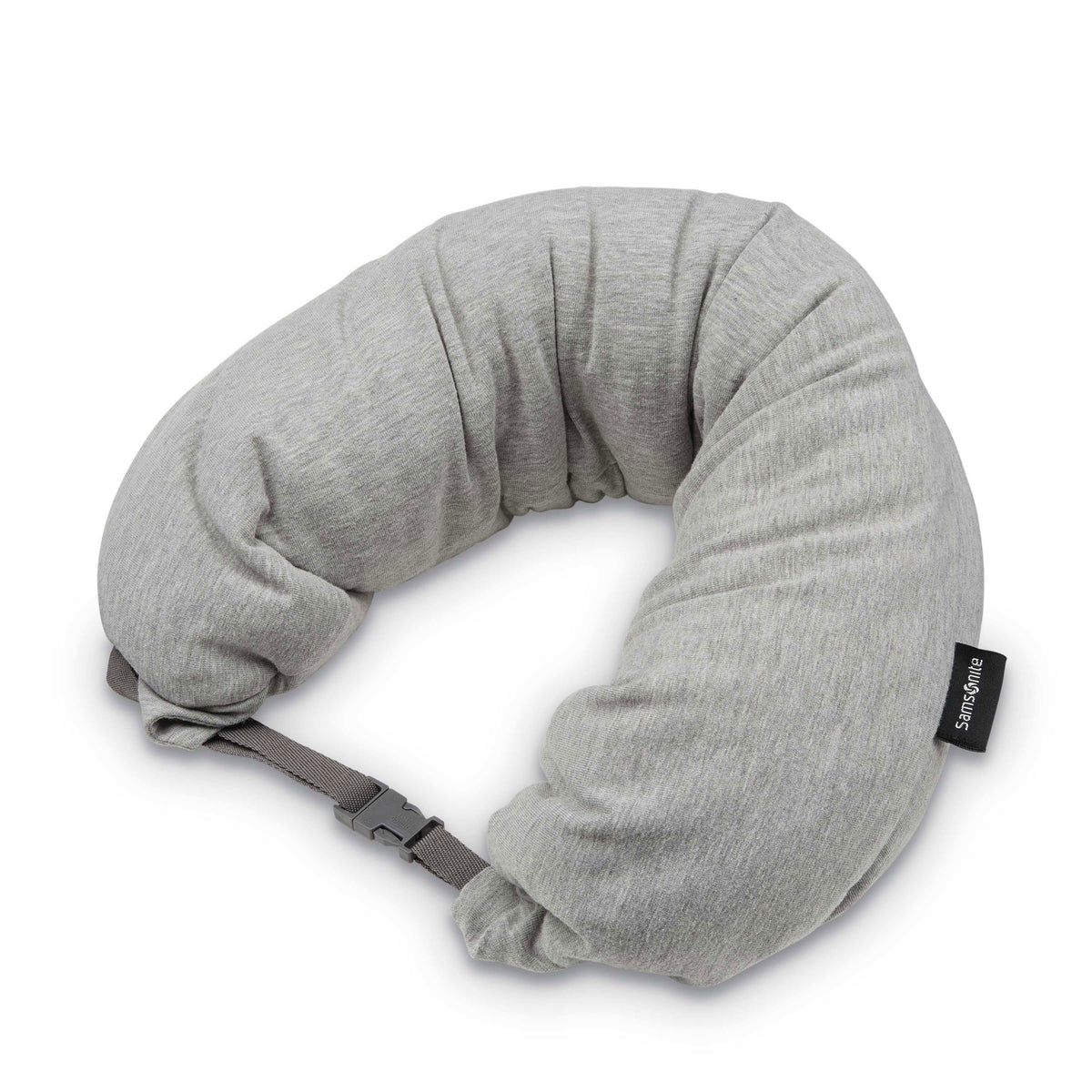 Samsonite 3-in-1 Microbead Pillow in the color Frost Grey.