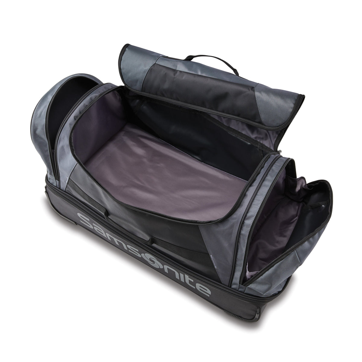 Samsonite Andante 2 Wheeled Duffle 32" in the color Riverrock/Black.