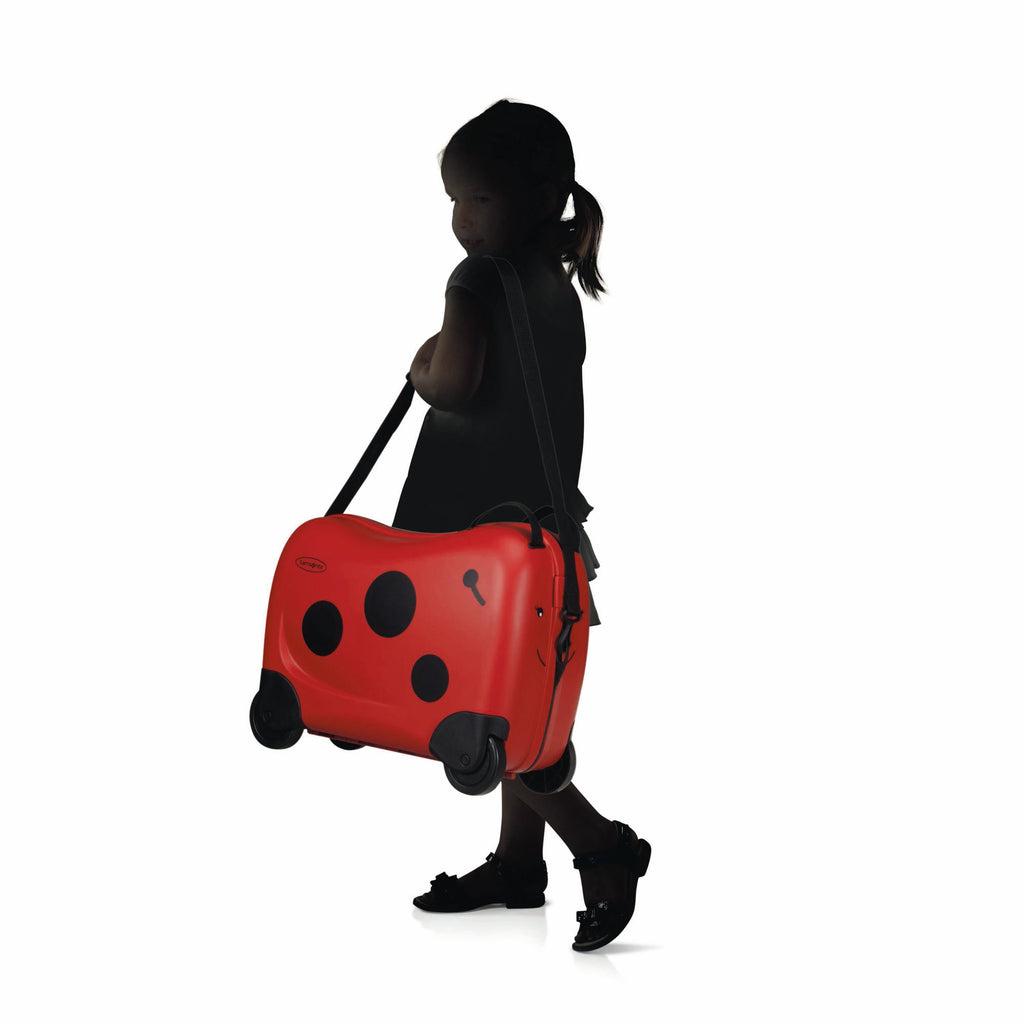 Samsonite Dream Rider Ride-On Suitcase in the color Ladybird.