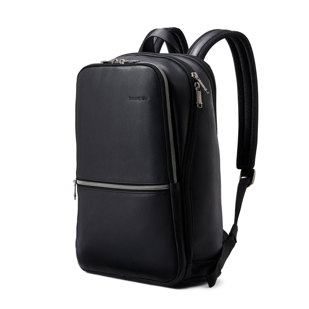 Samsonite Classic Leather Slim Backpack in the color Black.