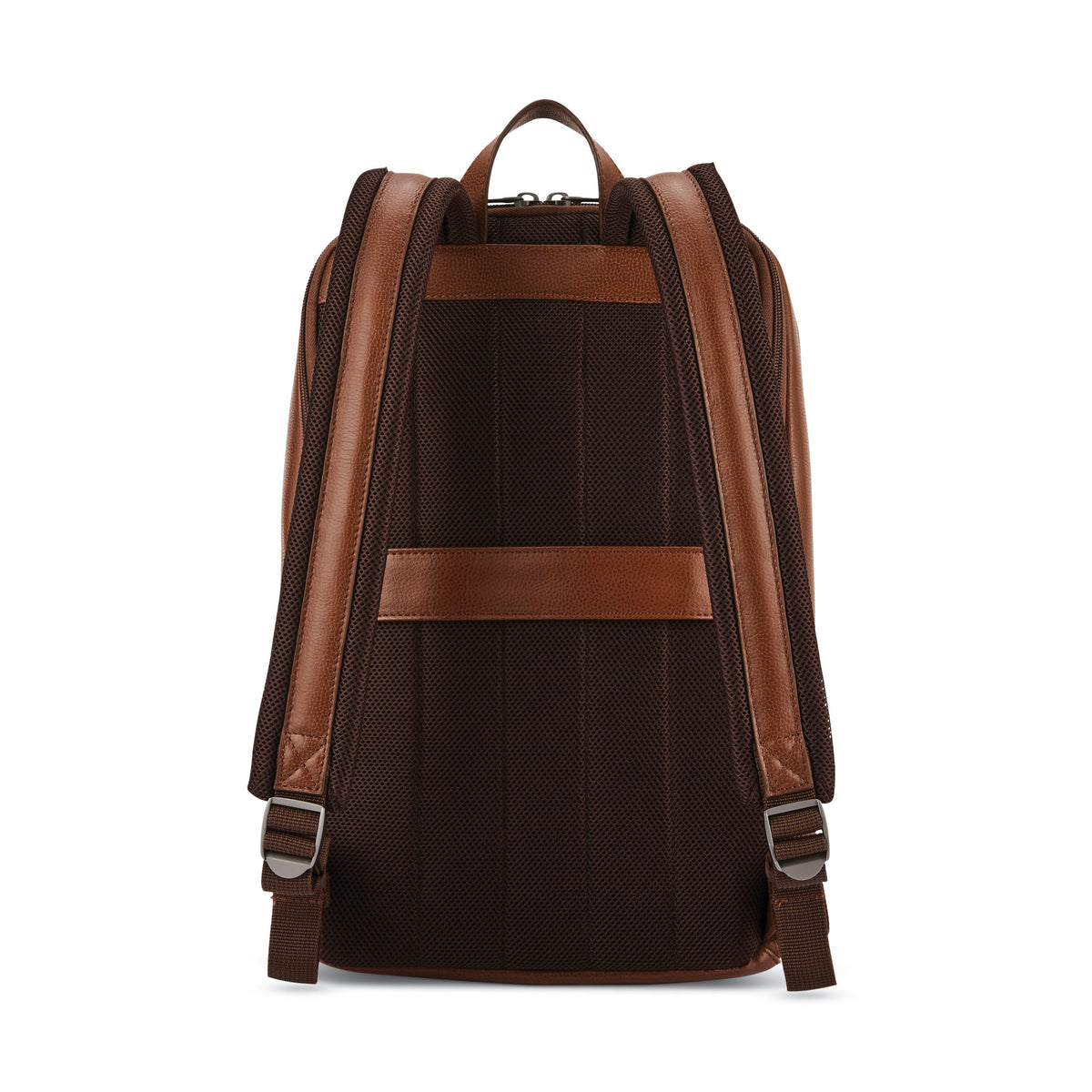 Samsonite Classic Leather Slim Backpack in the color Cognac.