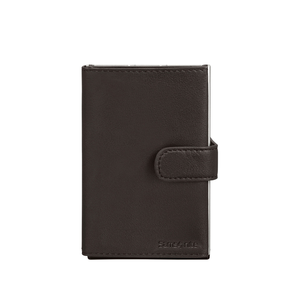 Alufit Slide-Up Wallet in the color Dark Brown.