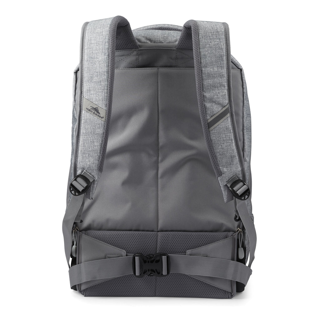 High Sierra BTS Powerglide Pro Wheeled Backpack in the color Silver Heather.