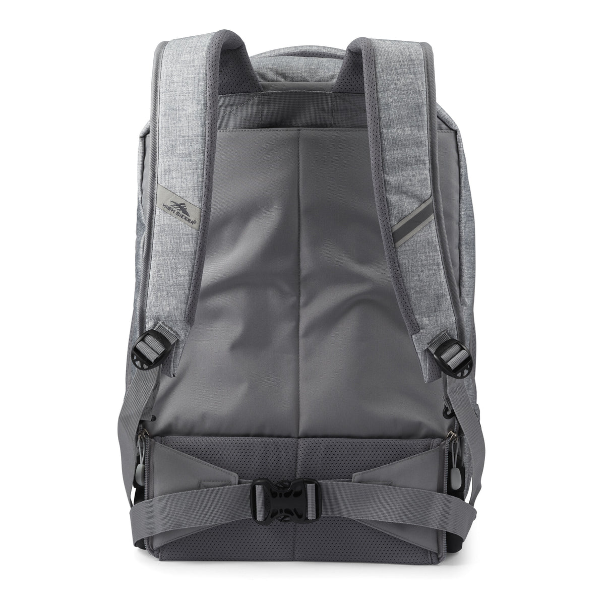 High Sierra BTS Powerglide Pro Wheeled Backpack in the color Silver Heather.