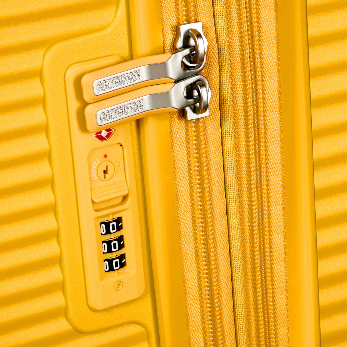 American Tourister Curio 3 Piece Set in the color Golden Yellow.