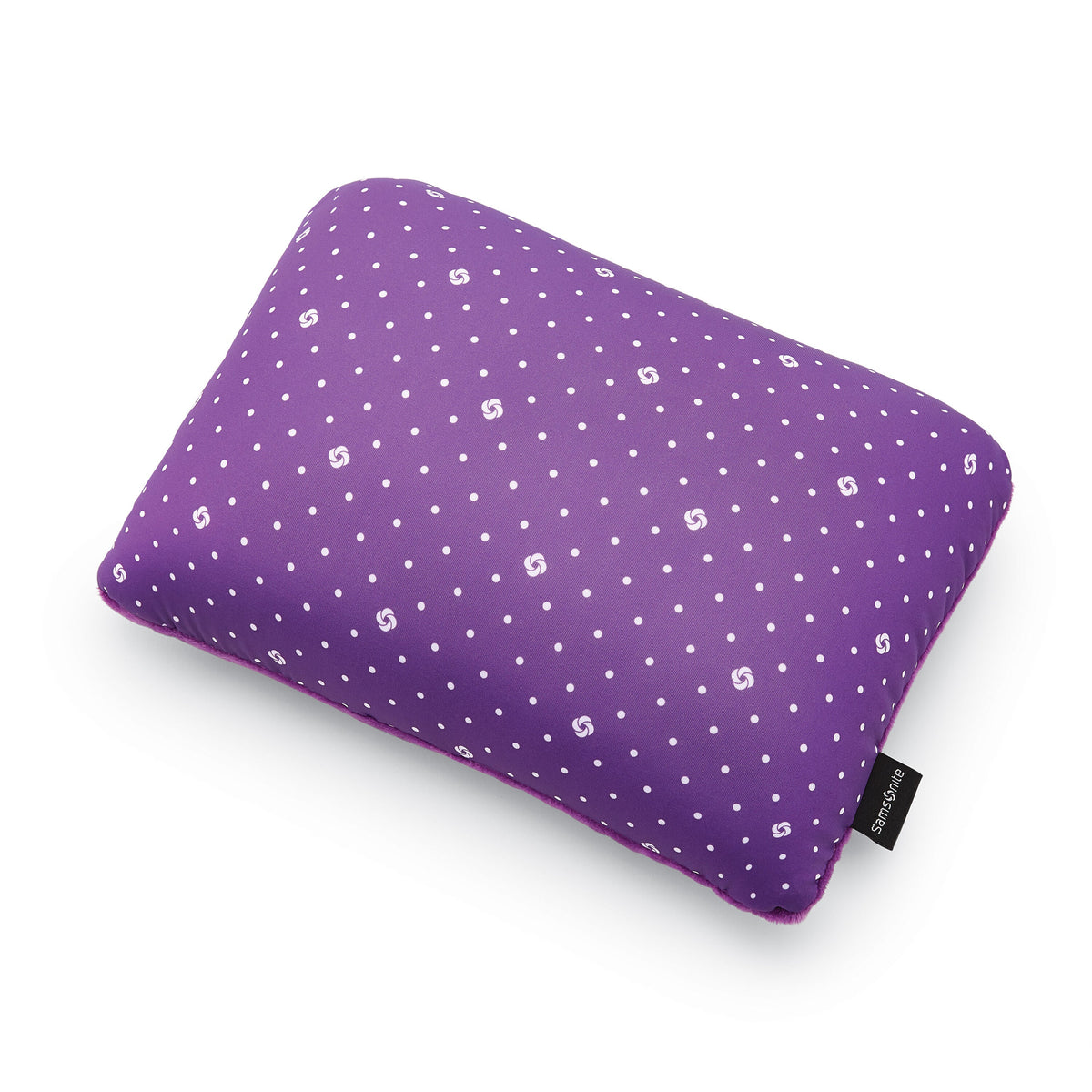 Samsonite Magic 2 in 1 Pillow in the color Purple/Dots.