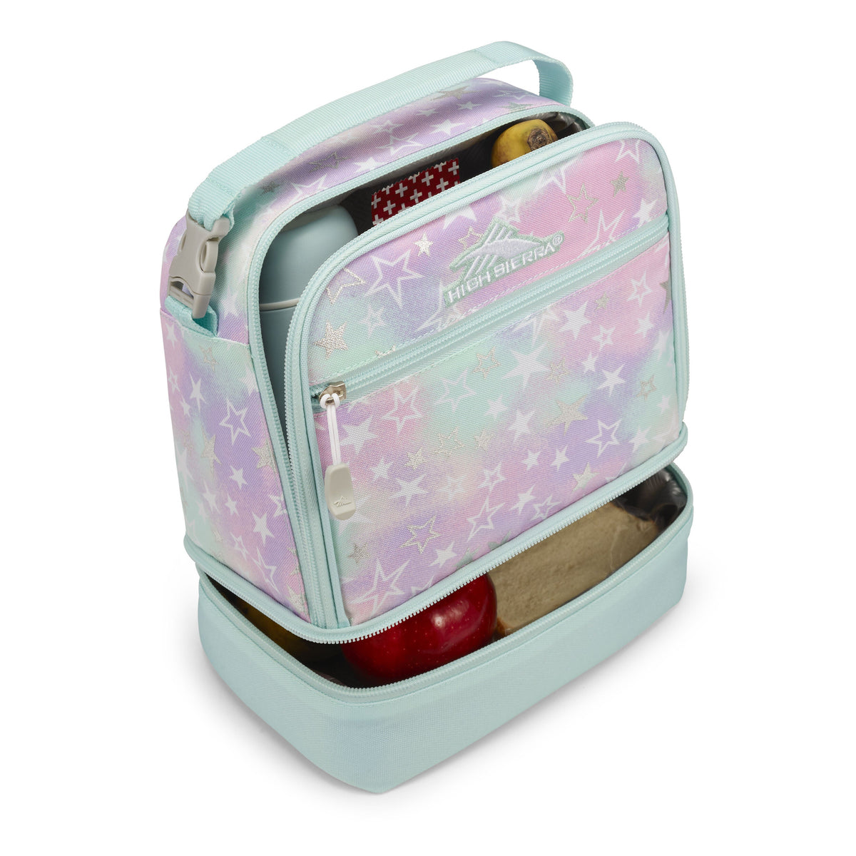 High Sierra Lunch Bags Stacked Compartment Lunch Kit in the color Foil Stars.