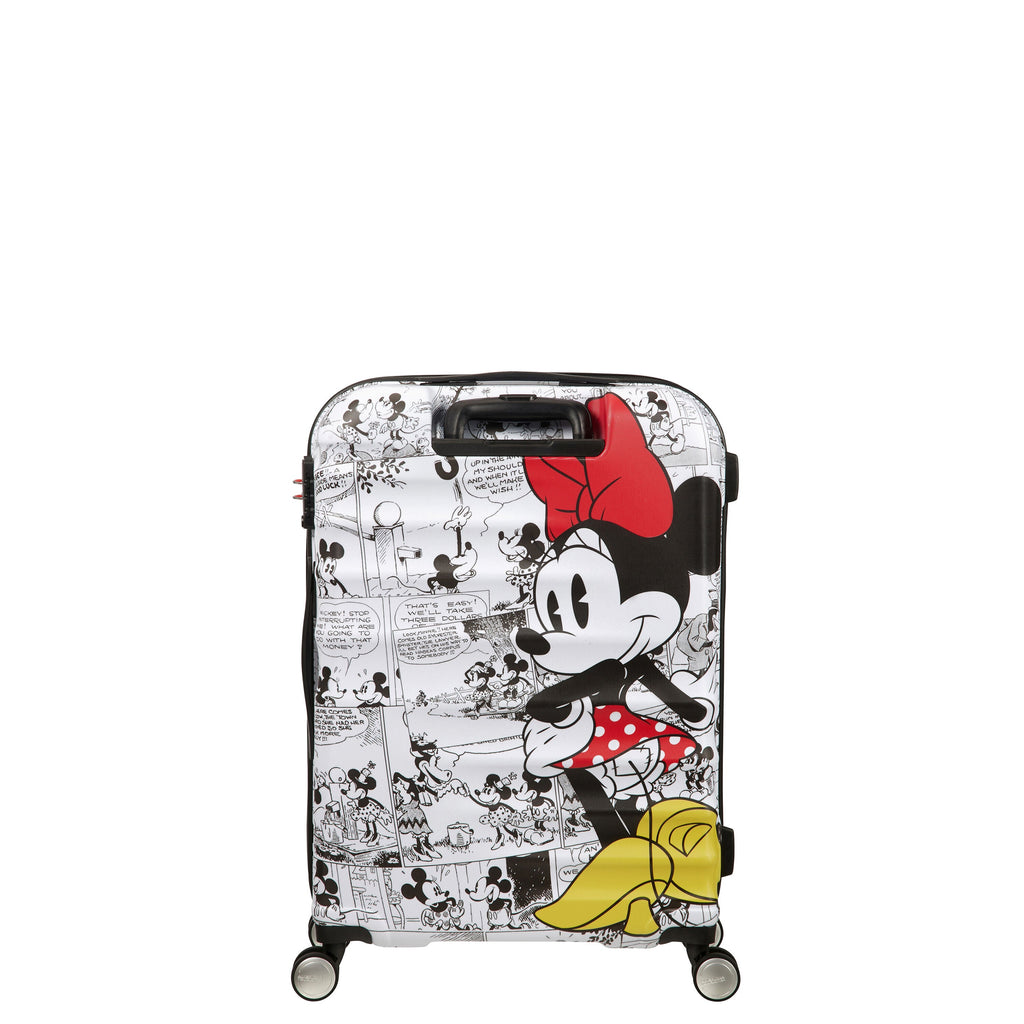 American Tourister Disney Wavebreaker Spinner Medium in the color Minnie Comics White.