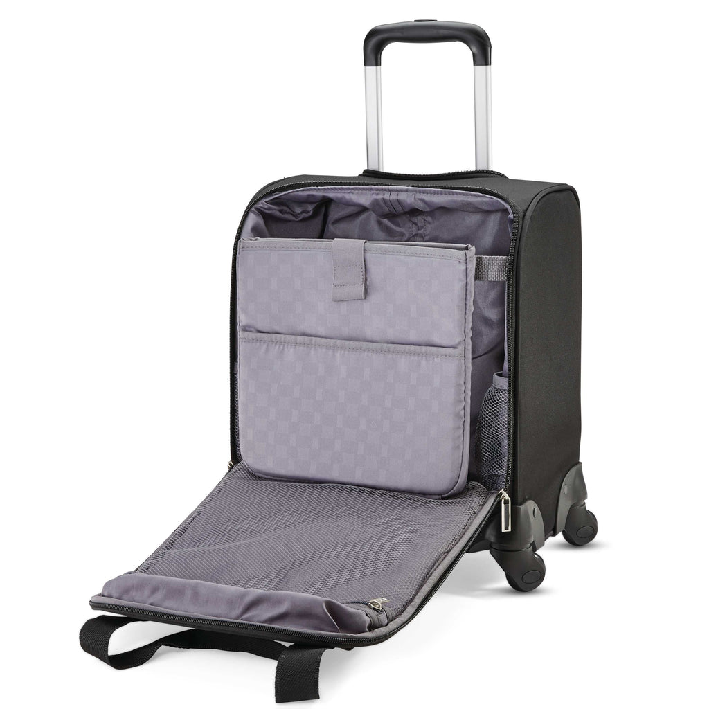 Samsonite Spinner Underseater w/ USB Port in the color Black.